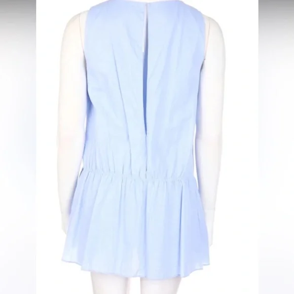 NWOT Zara Soft Blue Mini Romper Dress- S - Picture 4 of 14